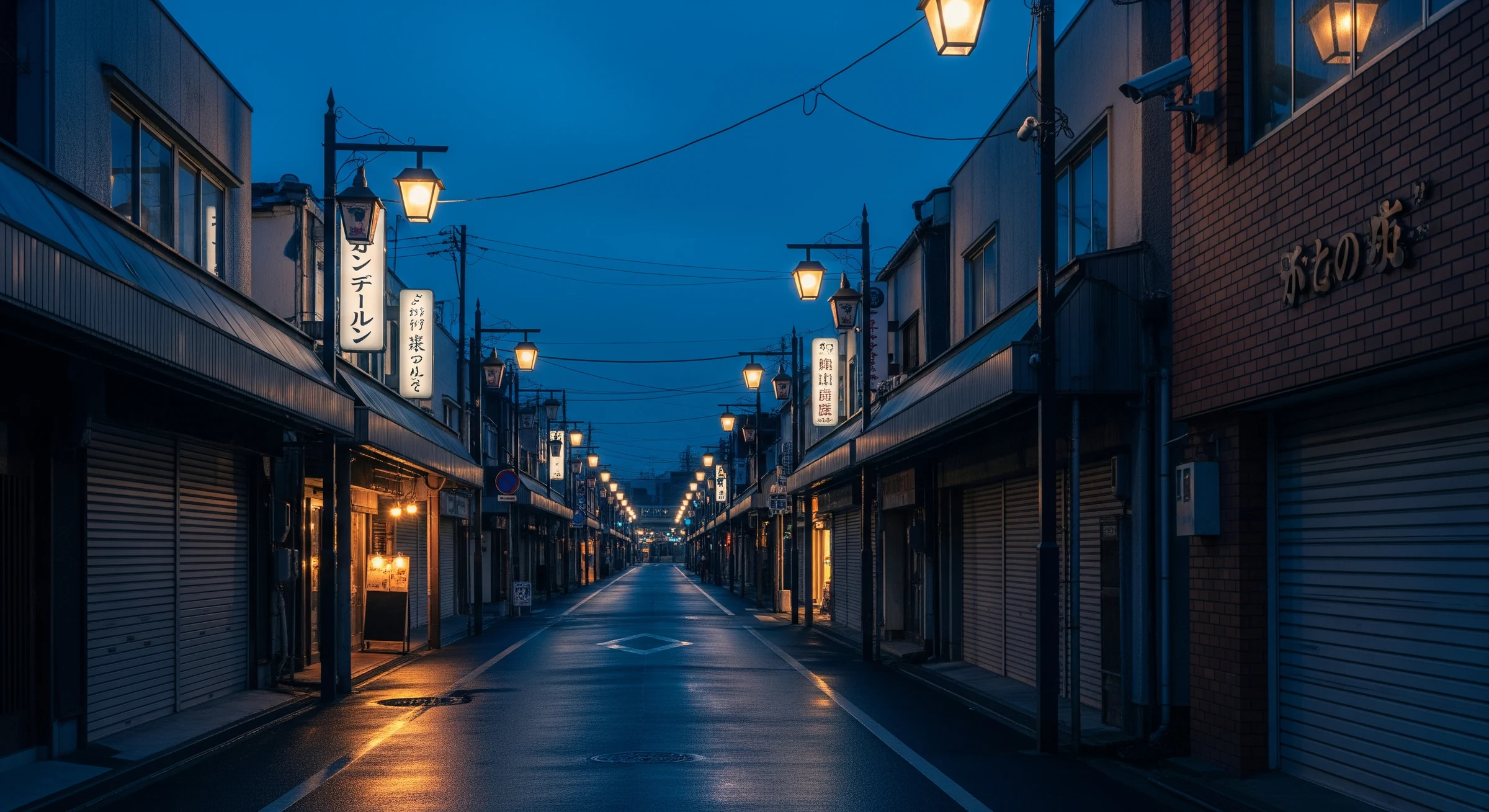 夜間に稼働する法人施設の防犯カメラ